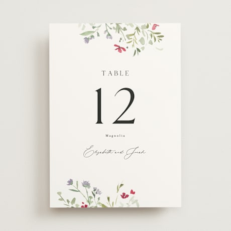 Table Numbers