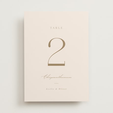 Table Numbers