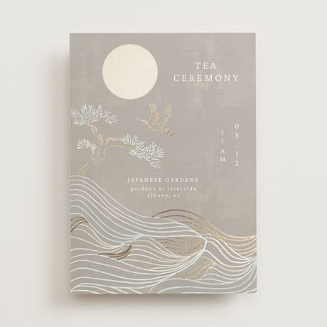 Foil-Pressed Tea Ceremony Invitations