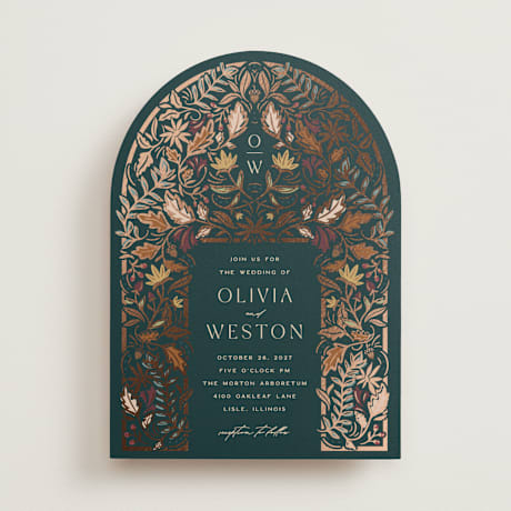 Foil-Pressed Wedding Invitations