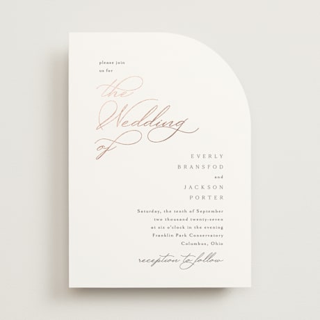 Foil-Pressed Wedding Invitations