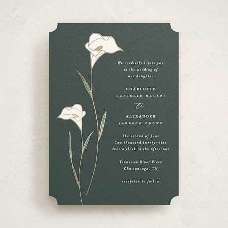 Foil-Pressed Wedding Invitations