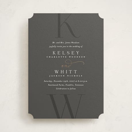 Foil-Pressed Wedding Invitations