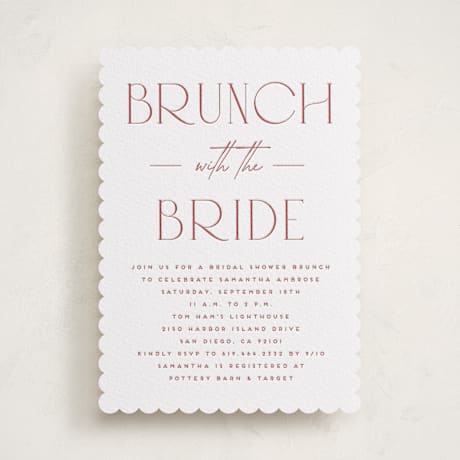 Letterpress Bridal Shower Invitations