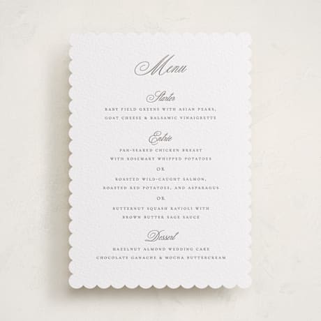 Letterpress Menu