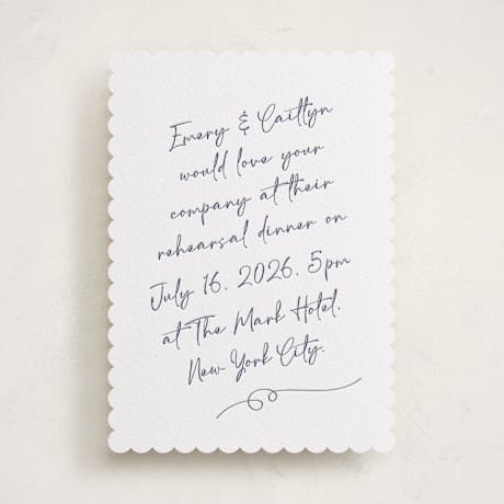 Letterpress Rehearsal Dinner Invitations