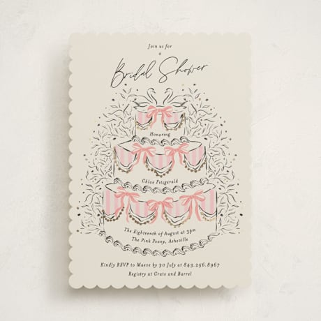 Foil-Pressed Bridal Shower Invitations