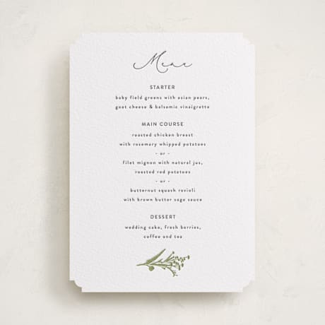 Letterpress Menu
