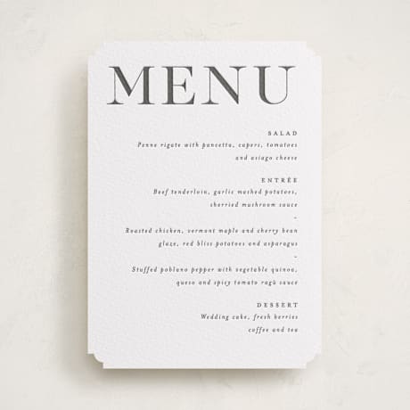 Letterpress Menu
