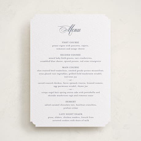 Letterpress Menu