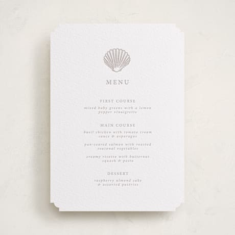 Letterpress Menu