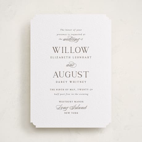 Letterpress Wedding Invitations