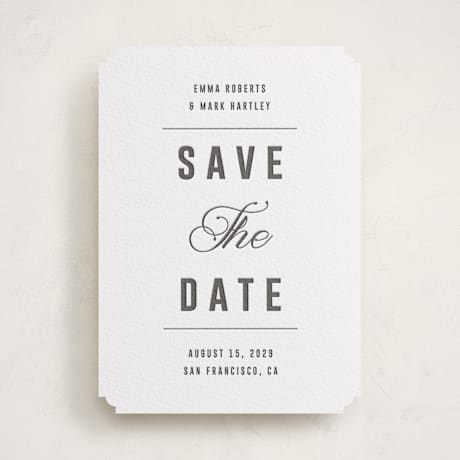 Letterpress Save the Date Cards