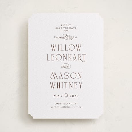 Letterpress Save the Date Cards