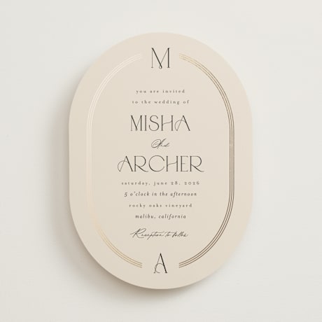Foil-Pressed Wedding Invitations