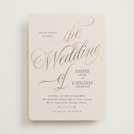 Foil-Pressed Wedding Invitations