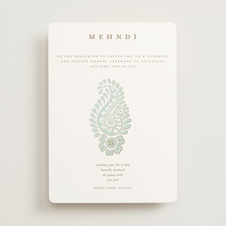 Foil-Pressed Mehndi Invitations