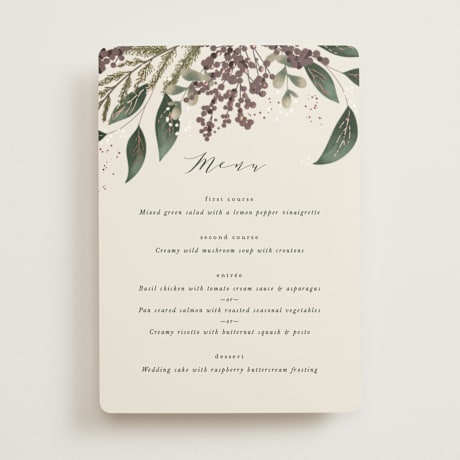 Foil-Pressed Menus