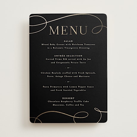 Foil-Pressed Menus