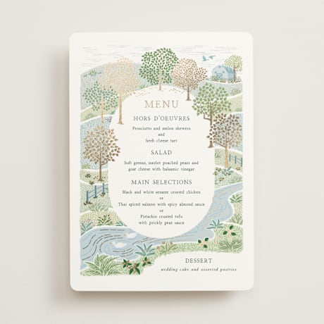 Foil-Pressed Menus
