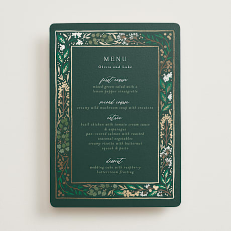 Foil-Pressed Menus