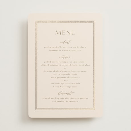 Foil-Pressed Menus