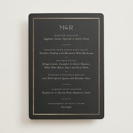 Foil-Pressed Menus
