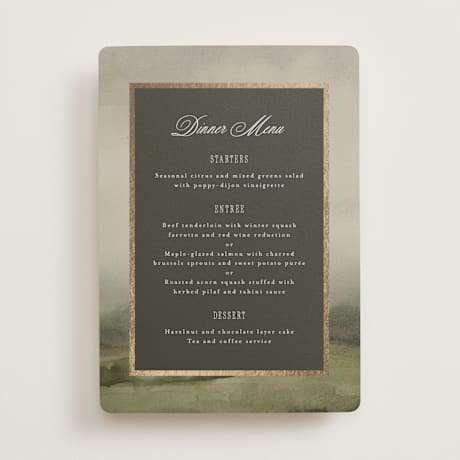 Foil-Pressed Menus