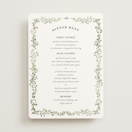 Foil-Pressed Menus