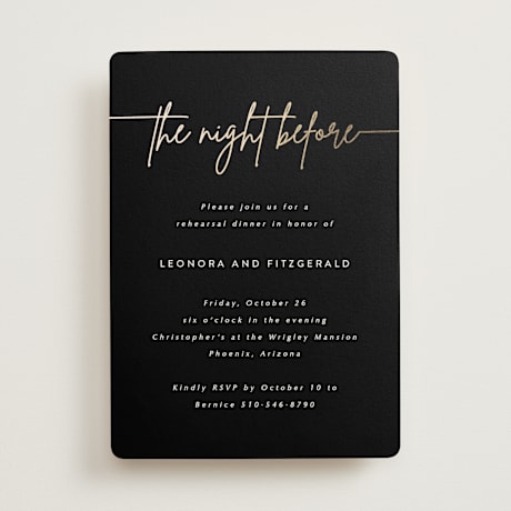 Foil-Pressed Rehearsal Dinner Invitations
