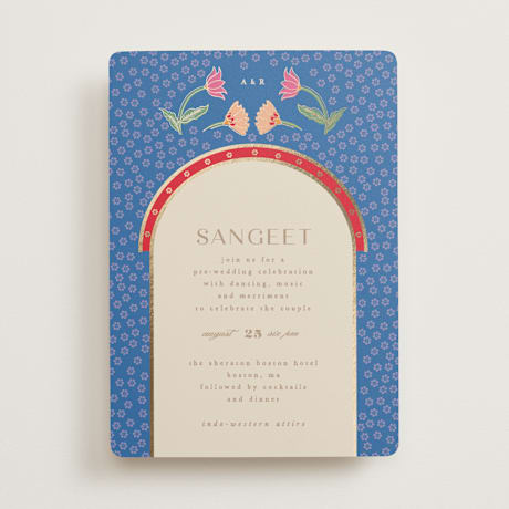 Foil-Pressed Sangeet Invitations