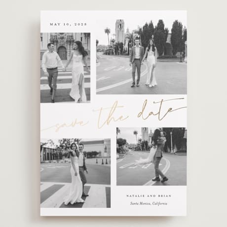Foil-Pressed Grand Save the Date Cards