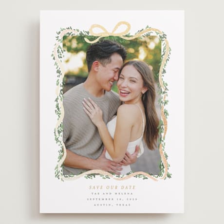 Foil-Pressed Grand Save the Date Cards