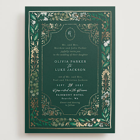Foil-Pressed Grand Wedding Invitations