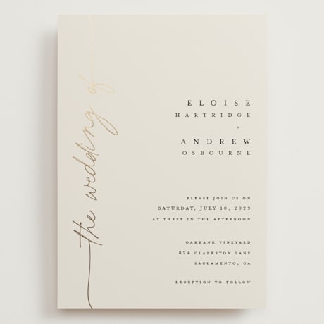 Foil-Pressed Grand Wedding Invitations