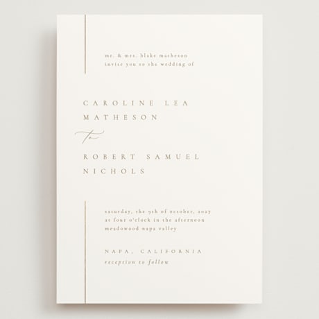 Foil-Pressed Grand Wedding Invitations