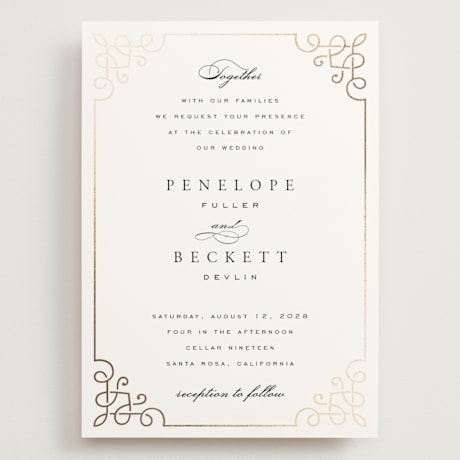 Foil-Pressed Grand Wedding Invitations
