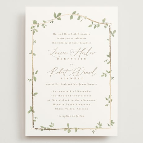 Foil-Pressed Grand Wedding Invitations