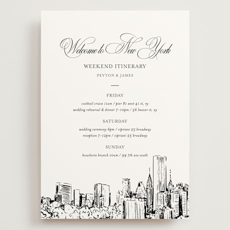 Grand Wedding Weekend Itinerary Cards