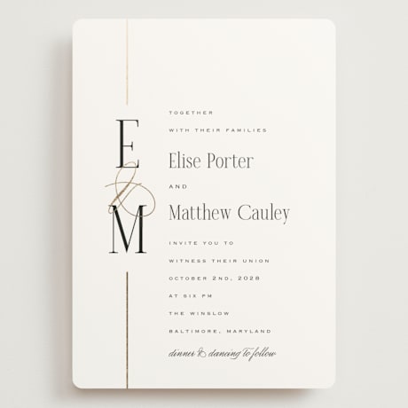 Foil-Pressed Grand Wedding Invitations