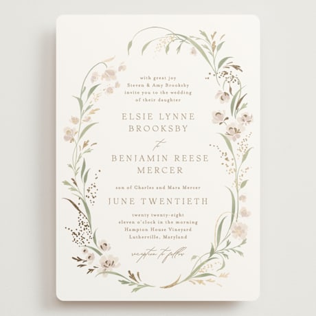 Foil-Pressed Grand Wedding Invitations