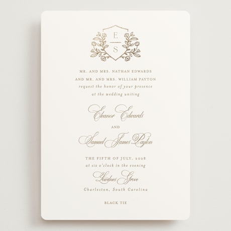 Foil-Pressed Grand Wedding Invitations