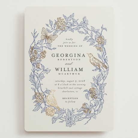 Foil-Pressed Grand Wedding Invitations