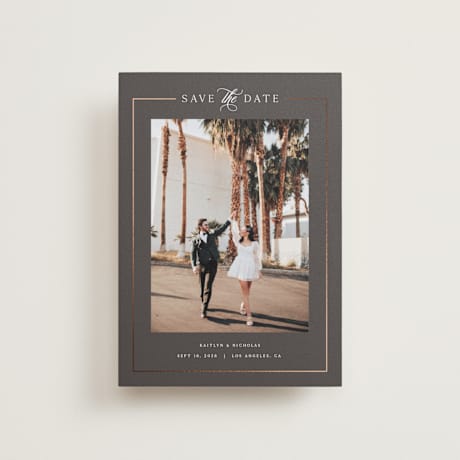 Foil-Pressed Save the Date Petite Cards