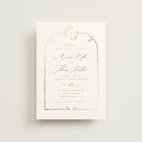 Foil-Pressed Petite Wedding Invitations