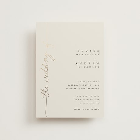Foil-Pressed Petite Wedding Invitations