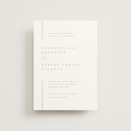 Foil-Pressed Petite Wedding Invitations