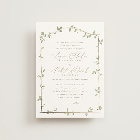 Foil-Pressed Petite Wedding Invitations