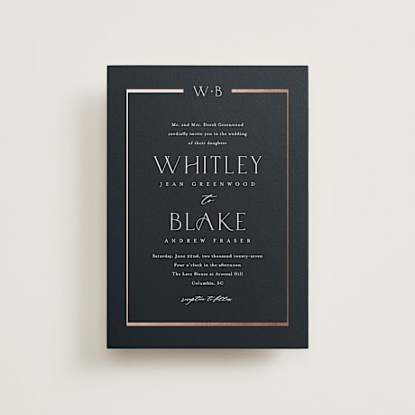 Foil-Pressed Petite Wedding Invitations