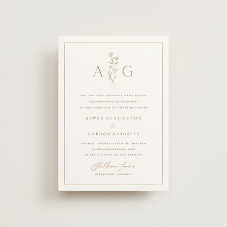 Foil-Pressed Petite Wedding Invitations